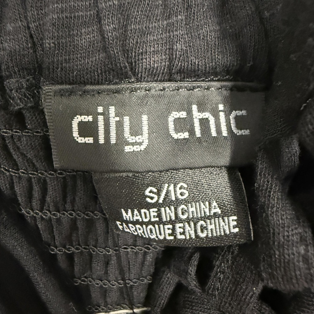 City Chic Dress Womens 16 Black Maxi Plait Detail Strappy Halter‎ Plus Asym Hem - Picture 3 of 16